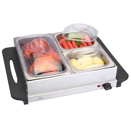 2 in 1 Stainless Steel Buffet Server and Warming Plate