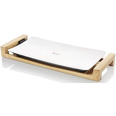 Ceramic Teppanyaki Table Grill with Bamboo Stand